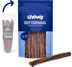 Chewy Made Beef Esophagus Dog Treats (FORMERLY BONES & CHEWS), 1-lb bag