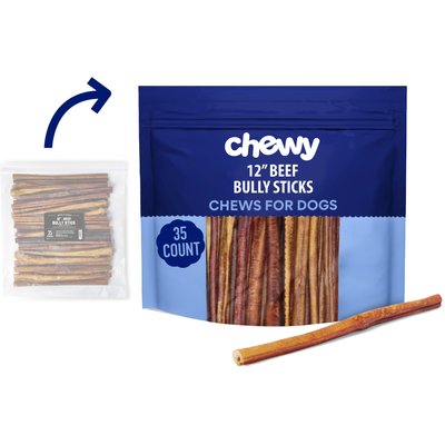 Chewy Made Chewy Made Standard Bully Stick 12" Dog Treats (FORMERLY BONES & CHEWS), 35 count