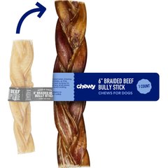 Chewy Made Braided Bully Stick 6" Dog Treats (FORMERLY BONES & CHEWS), 1 count