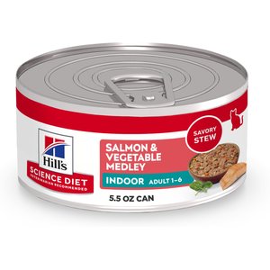 HILL'S SCIENCE DIET Adult Indoor Salmon & Vegetable Medley Minced