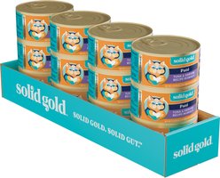 Solid Gold Flavorful Feast Real Tuna & Sardine Grain-Free Gravy Pate Wet Cat Food, 3-oz, case of 12