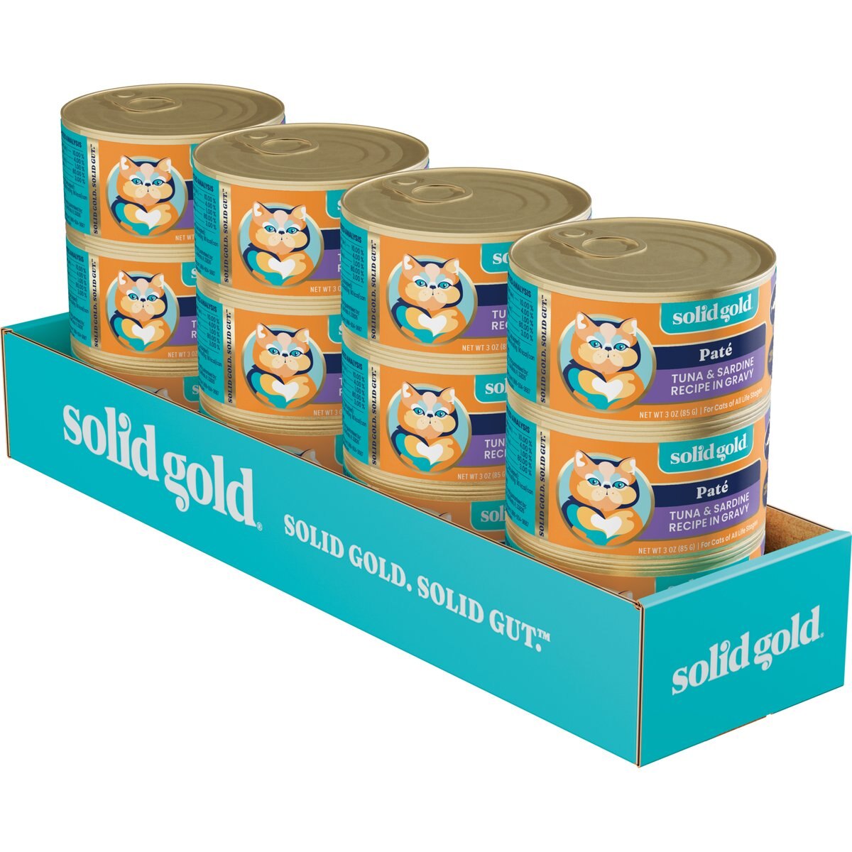 Solid Gold Evening Tide Pate Tuna & Sardine Cat Food, 3-oz, 12 ct