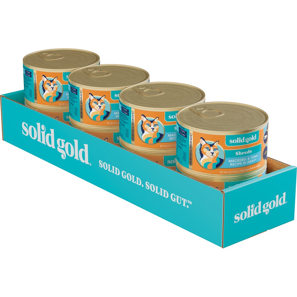 Solid Gold Five Oceans Mackerel & Tuna in Gravy Cat Food, 6-oz, 8 ct