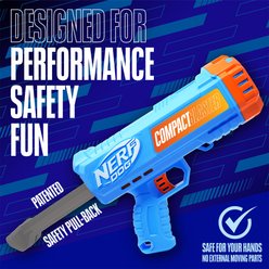 Nerf Dog Gift Set Card Compact Blaster & 2.5-in Non-Squeak Tennis Ball Dog Launchers Toy, Light Blue/Orange/Gray/Yellow, 12-in, 2 count slide 2 of 9