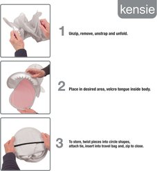 Kensie Dolphin Collapsible Interactive Play Cat Tunnel with Crinkle Tail, Feather Spout & Travel Bag, Grey, 38-in slide 2 of 7