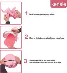 Kensie Whale Collapsible Interactive Play Cat Tunnel with Crinkle Tail, Feather Spout & Travel Bag, Pink, 38-in slide 2 of 7