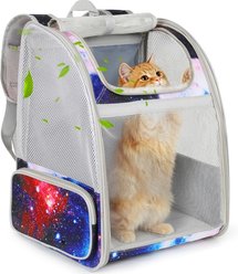 LAIRIES Printed Dog & Cat Carrier Backpack, Starry Blue