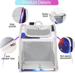LAIRIES Printed Dog & Cat Carrier Backpack, Starry Blue slide 2 of 5