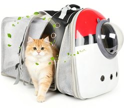 LAIRIES Themed Square Front & Back Expandable Cat Carrier Backpack