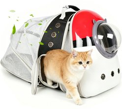LAIRIES Themed Curved Front & Back Expandable Cat Carrier Backpack