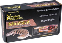 Vivarium Electronics Reptile Heater MiniStat, 550-watt, Black