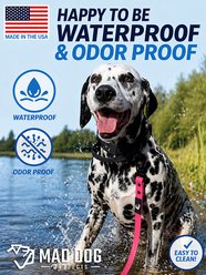 Mad Dog Products Biothane Waterproof Reflective Training Dog Leash, Black, 6-ft long, 0.75-in wide slide 2 of 5