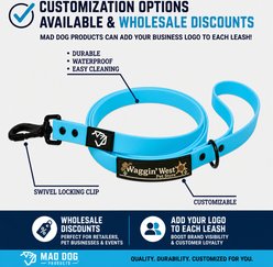 Mad Dog Products Biothane Waterproof Training Dog Leash, 6-ft long, 0.75-in wide, Aqua slide 2 of 5
