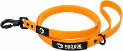 Mad Dog Products Biothane Waterproof Training Dog Leash, 6-ft long, 0.75-in wide, Orange