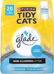 Tidy Cats Glade Clear Springs Scented Odor Control Cat Litter, 20-lb bag