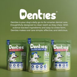 Denties Mint, Chicken & Beef Recipe Dental Chew Dog Treats, Large, 10 count slide 2 of 9