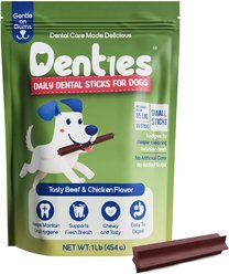 Denties Chicken & Beef Recipe Dental Sticks Dog Treats, Small, 35 count