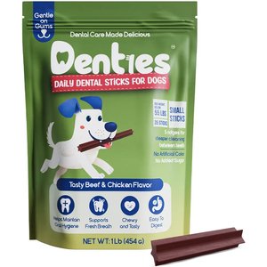 Denties Chicken & Beef Recipe Dental Sticks Dog Treats, Small, 35 count