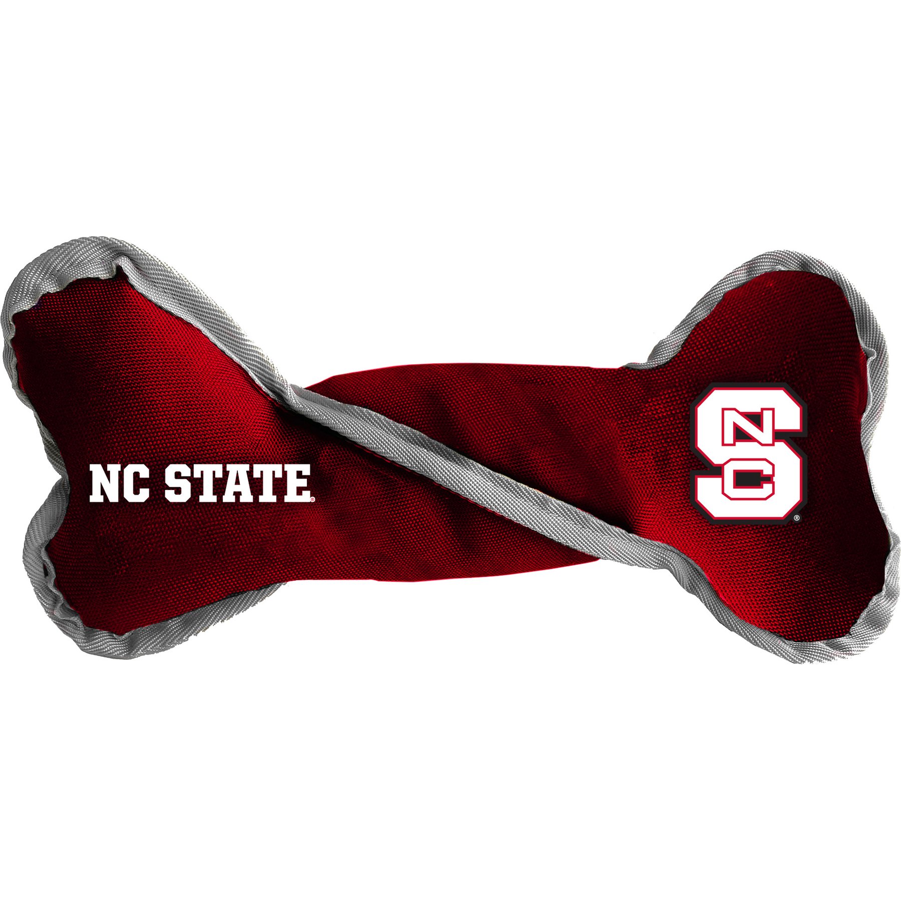 Littlearth NCAA Tug Bone with Squeaker Dog Toy, North Carolina State Wolfpack