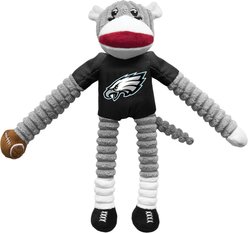 Littlearth NFL Sock Monkey Dog Chew Toy, Philadelphia Eagles