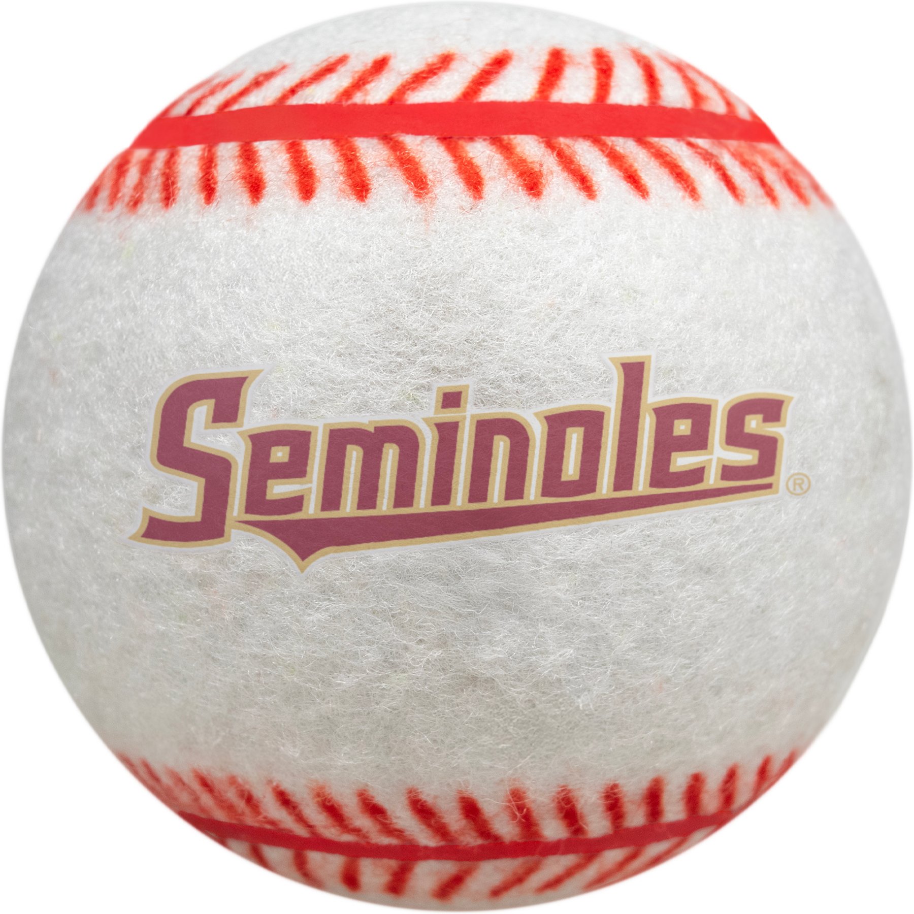 Littlearth NCAA Tough Chewer Baseball Dog Toy, Florida State Seminoles