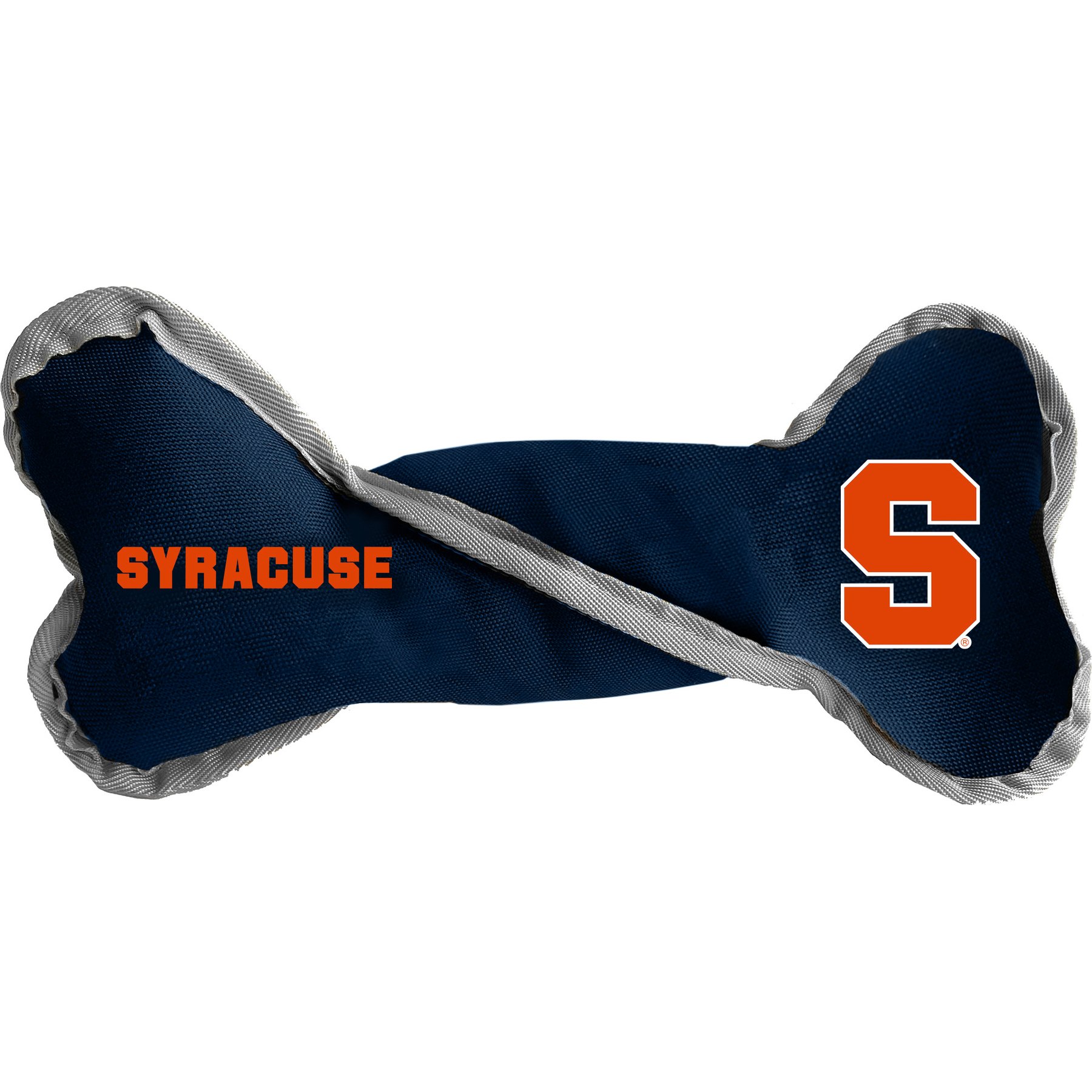 Littlearth NCAA Tug Bone with Squeaker Dog Toy, Syracuse Orange