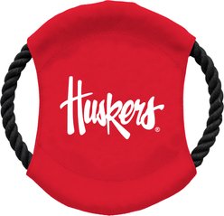 Littlearth NCAA Flying Disc Dog Toy, Nebraska Cornhuskers