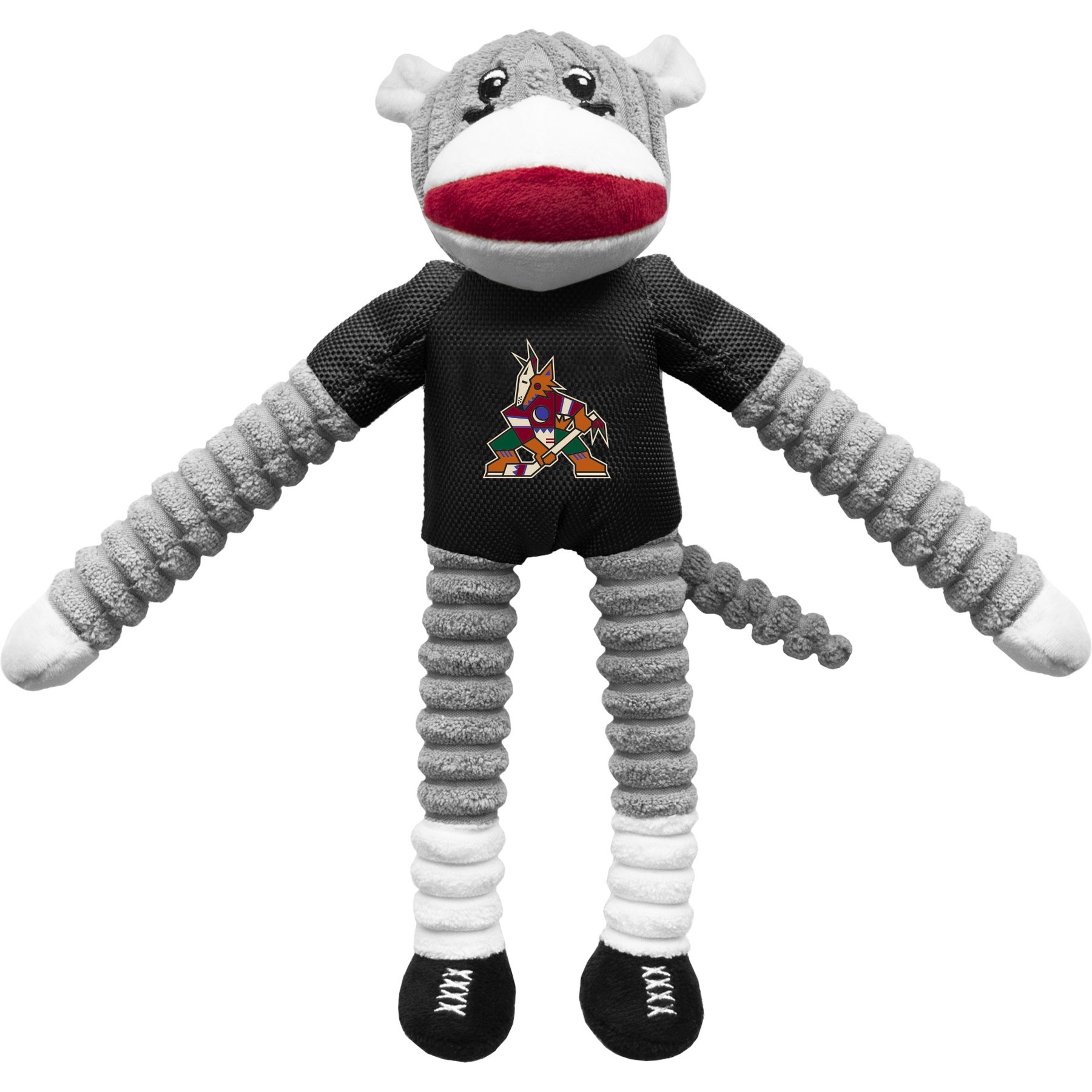 Littlearth NHL Sock Monkey Dog Chew Toy, Arizona Coyotes