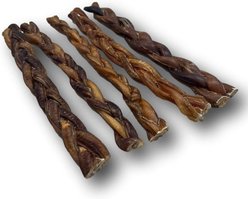 Top Dog Chews Braided Bully Sticks Dog Treats, 12-in, case of 5 slide 2 of 6