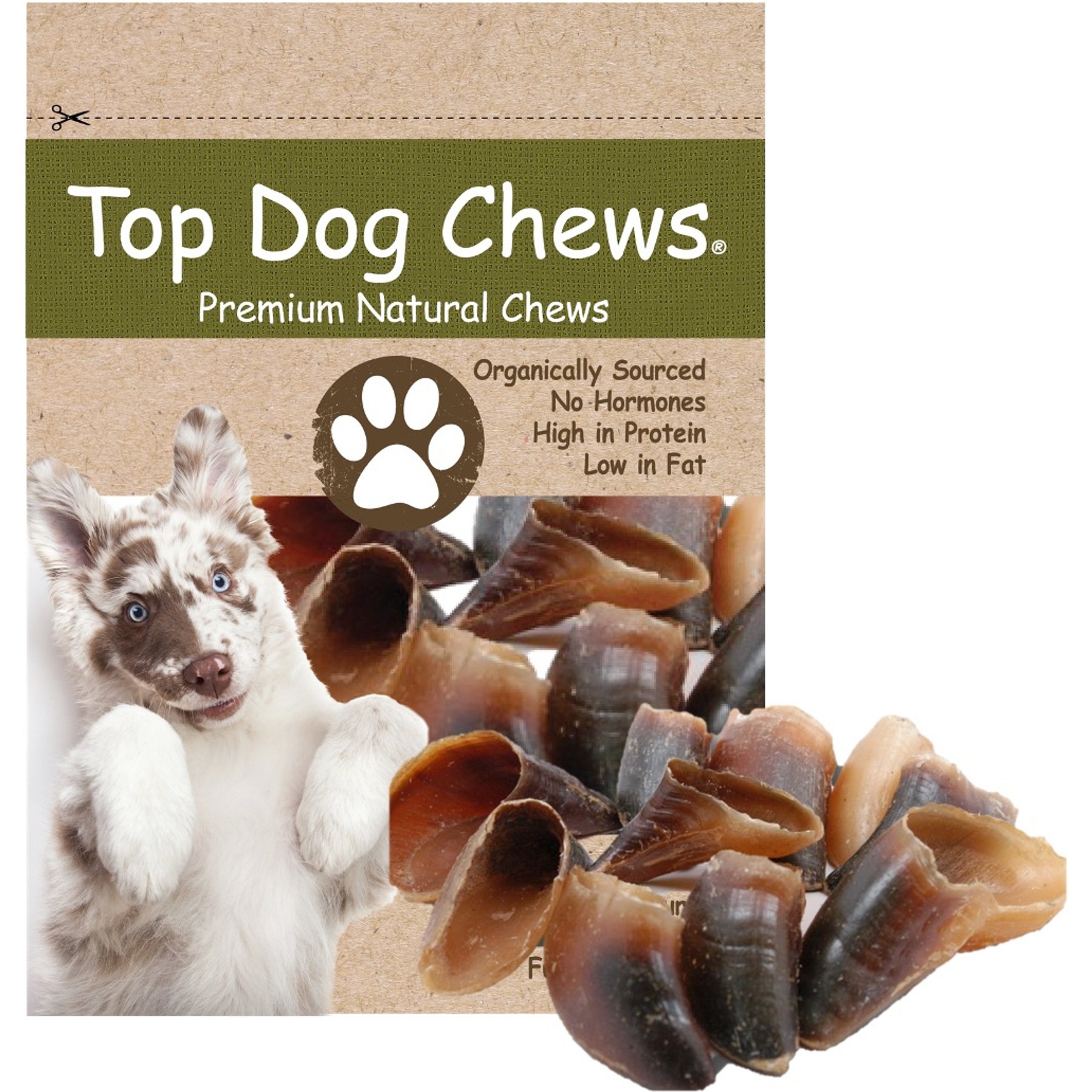 Top Dog Chews Beef Hooves Dog Treats, 10 count
