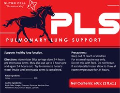 Nutra Cell PLS Pulmonary Lung Support Paste Horse Supplement, 60-cc tube slide 2 of 5