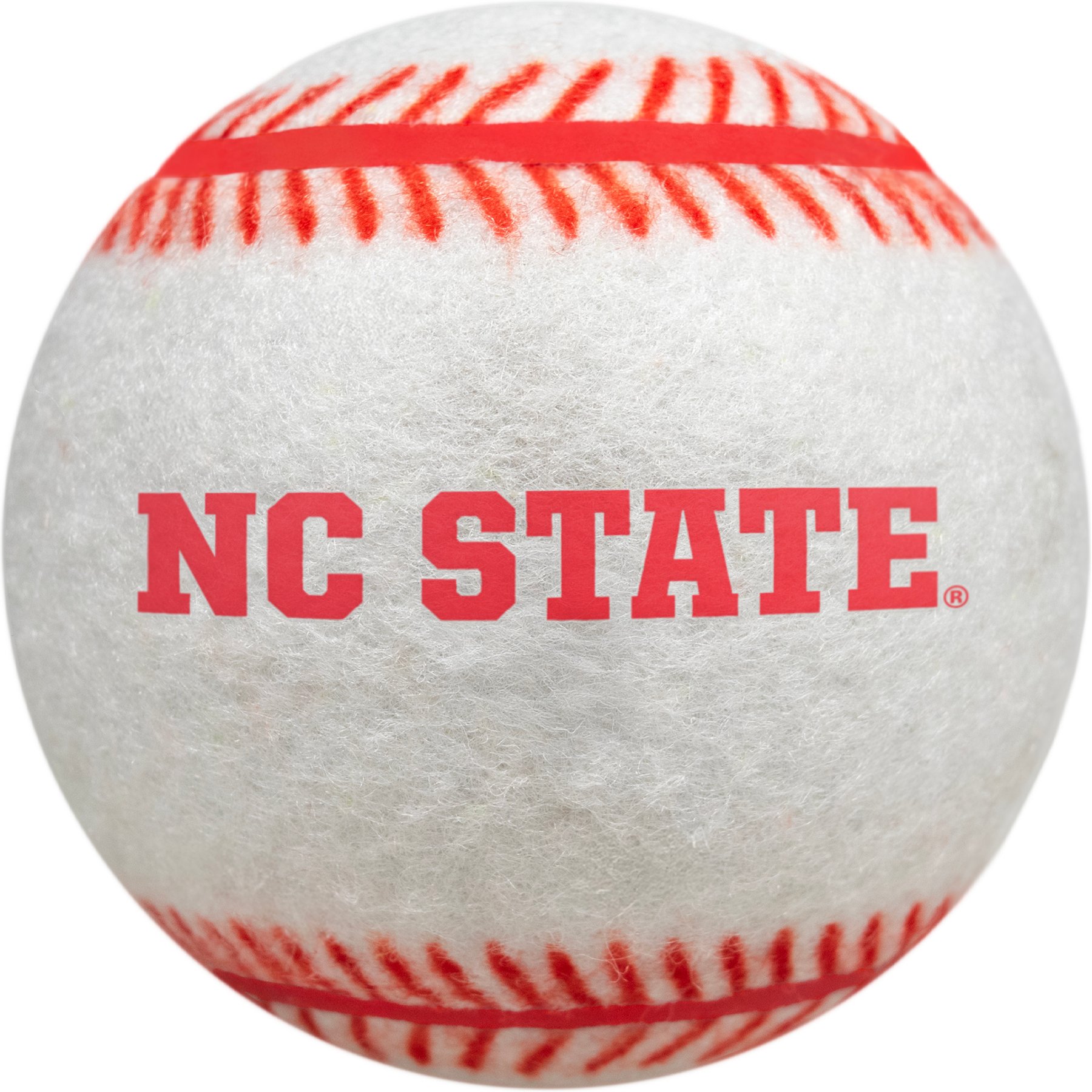 Littlearth NCAA Tough Chewer Baseball Dog Toy, North Carolina State Wolfpack
