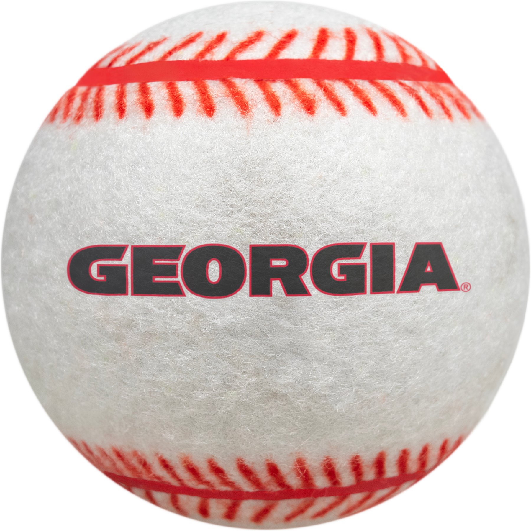 Littlearth NCAA Tough Chewer Baseball Dog Toy, Georgia Bulldogs