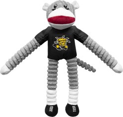 Littlearth NCAA Sock Monkey Dog Chew Toy, Wichita State Shockers