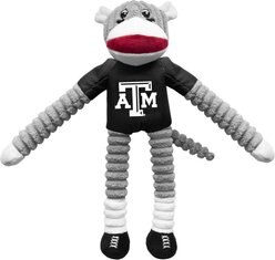 Littlearth NCAA Sock Monkey Dog Chew Toy, Texas A&M Aggies