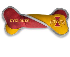 Littlearth NCAA Tug Bone with Squeaker Dog Toy, Iowa State Cyclones