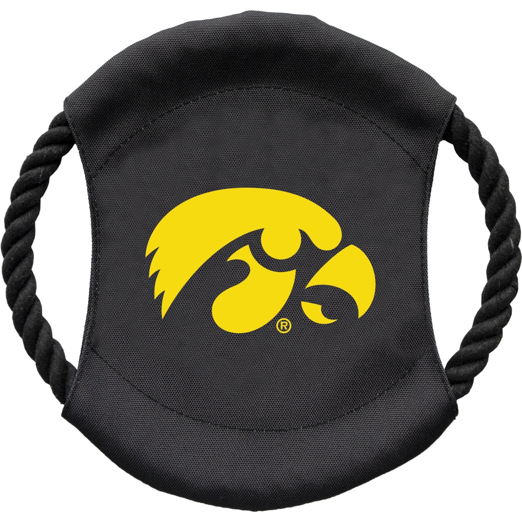 Littlearth NCAA Flying Disc Dog Toy, Iowa Hawkeyes