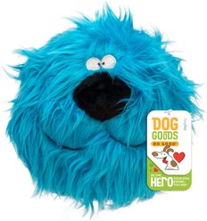 DogGoods Do Good FuzzyBallz Outdoor Plush Dog Toy, Blue