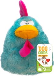 DogGoods Do Good Mother Clucker Outdoor Plush Dog Toy, Marble Blue