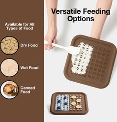 VETRESKA Coffee Silicone Dog Licking Mat, Brown, Medium: 9.2-oz slide 2 of 8