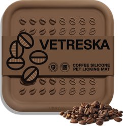 VETRESKA Coffee Silicone Dog Licking Mat, Brown, Medium: 9.2-oz