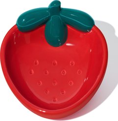 VETRESKA Strawberry Dishwasher Safe Ceramic Dog Bowl, Red, Small: 8.5-oz