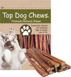 Top Dog Chews Thick 12-in Bully Stick Dog Treats, 10 count