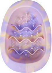 CHEWFFON Slow Feeder Non-Slip Enrichment Elevated Silicone Lick Dog Bowl, Lavender Purple, Small: 1-cup