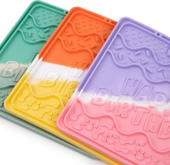 CHEWFFON Birthday Silicone Slow Feeder Non-Slip Enrichment Lick Bowl Dog Placemat, Medium, Lavender Dream slide 2 of 7