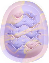 CHEWFFON Slow Feeder Non-Slip Enrichment Elevated Silicone Lick Dog Bowl, Lavender Purple, Large: 4-cup
