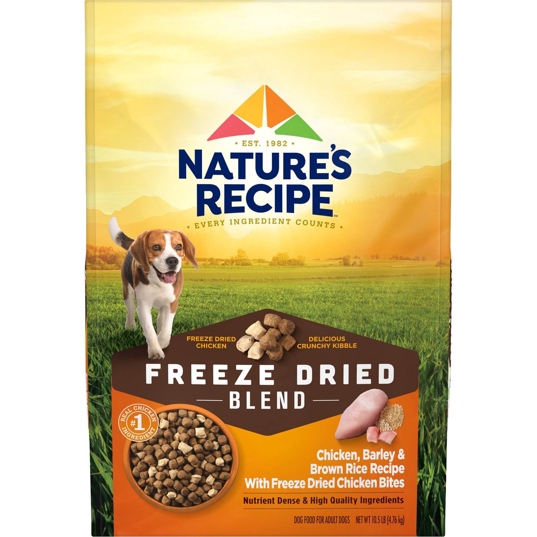 Nature's Recipe Freeze-Dried Blend Chicken, Barley & Brown Rice Dog Food, 10.5-lb bag