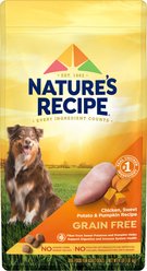 Nature's Recipe Grain-Free Chicken, Sweet Potato & Pumpkin Recipe Dry Dog Food, 4-lb bag