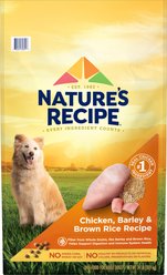 Nature's Recipe Adult Chicken, Barley & Brown Rice Recipe Dry Dog Food, 24-lb bag