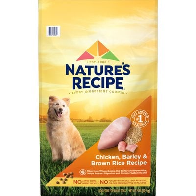 Nature's Recipe Nature's Recipe Adult Chicken, Barley & Brown Rice Recipe Dry Dog Food, 24-lb bag